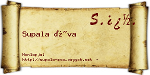 Supala Éva névjegykártya