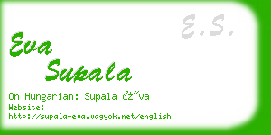 eva supala business card